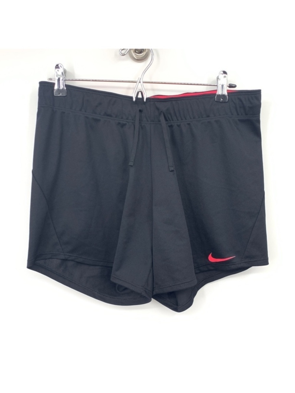 Nike Women Size Small Shorts Dri Fit Black Pink Drawstring‎ Quick Dry Work Out